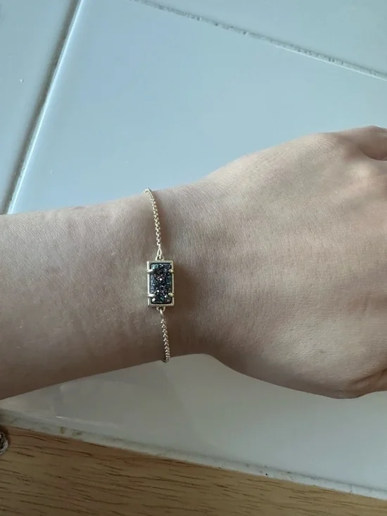 Kendra Scott Phillipa Bracelet | Gold with Multicolor Drusy - Picture 8 of 9